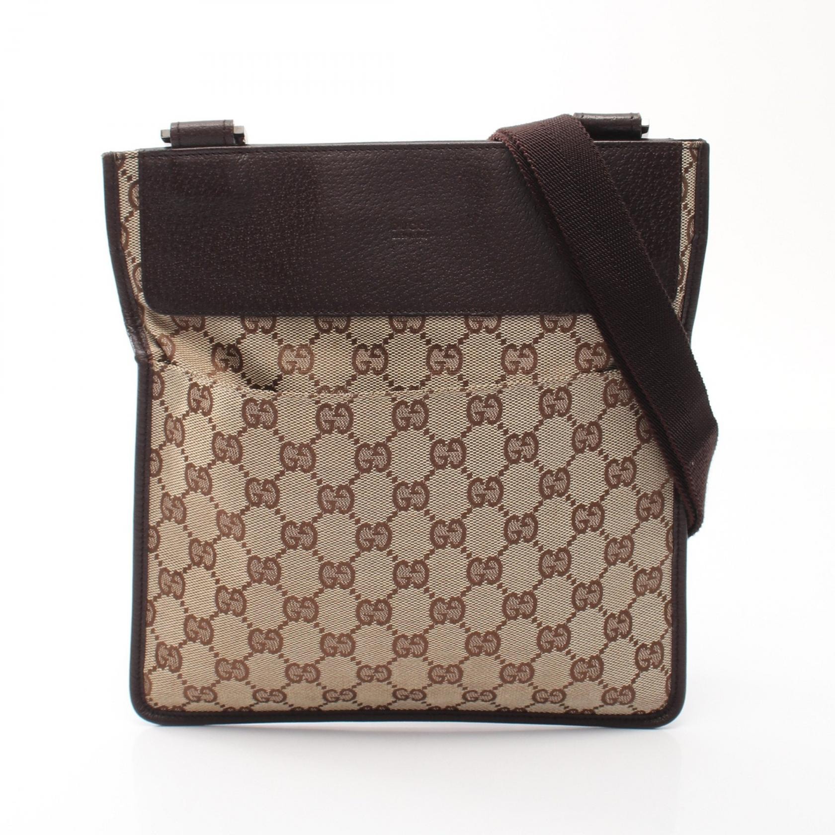 グッチ GUCCI GGキャンバス ショルダーバッグ バッグ キャンバス レザー レディース ベージュ系 / ブラウン系 27639 【中古】