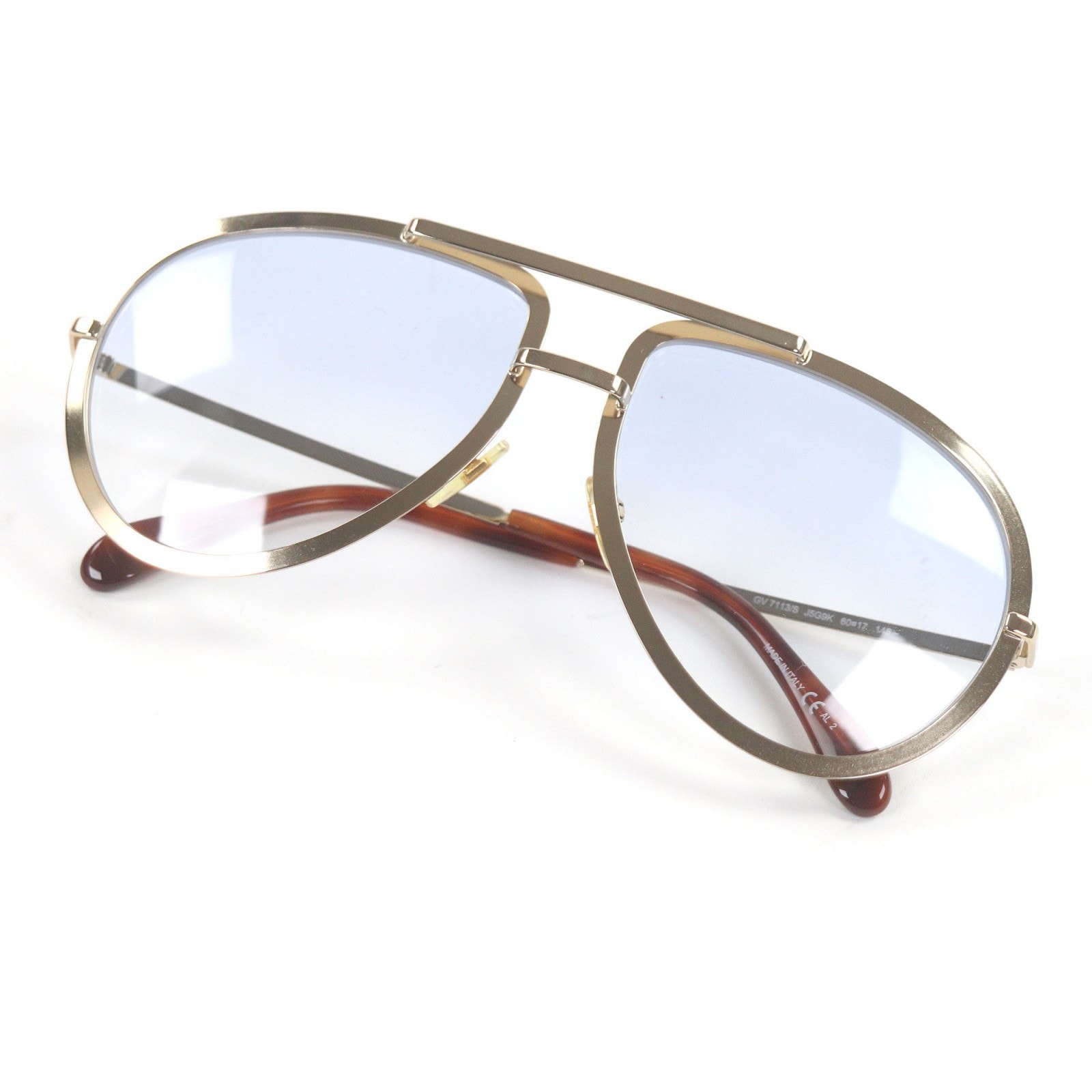 極美品 ジバンシィ サングラス ゴールド 60□17-145 GV7113