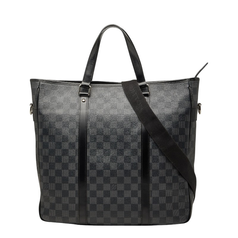 ルイ ヴィトン ダミエ グラフィット タダオ トートバック ショルダーバッグ 2WAY N51192 ブラック グレー PVC レザー メンズ LOUIS VUITTON 【中古】