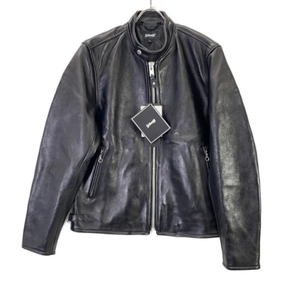 ショット ブラック 3111052 シープレザー 70'S シングル ライダースジャケット L