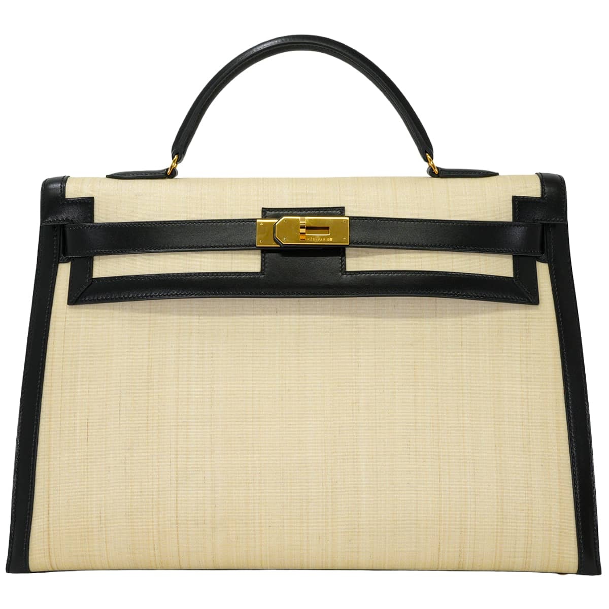 【恵比寿明治通り店】HERMES エルメス ハンドバッグ ケリー40 ヴィンテージ 黒 (ブラック) クリノラン/ボックスカーフ ゴールド金具 □B刻印 新品同様【中古】