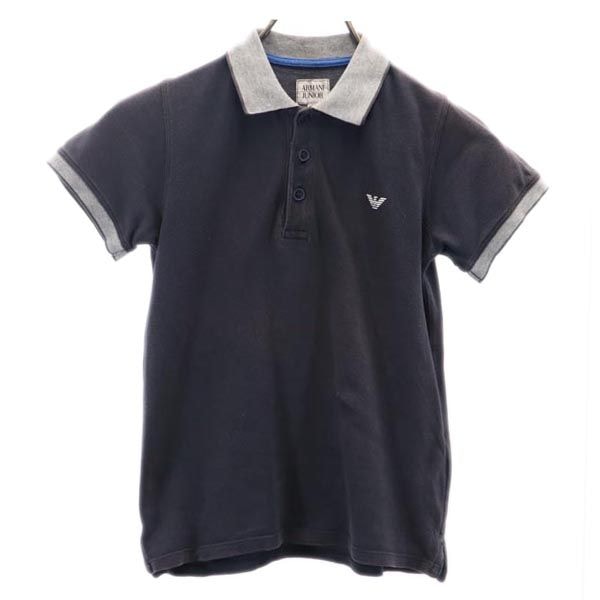 ARMANI JUNIOR アルマーニジュニア 半袖 ポロシャツ 8A グレー系 鹿の子
