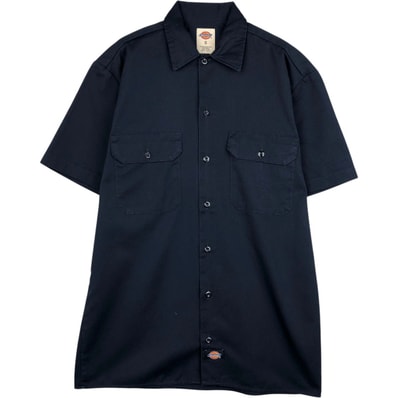 古着 ディッキーズ Dickies 半袖 ワークシャツ ボックスシャツ メンズS相当/eaa658050