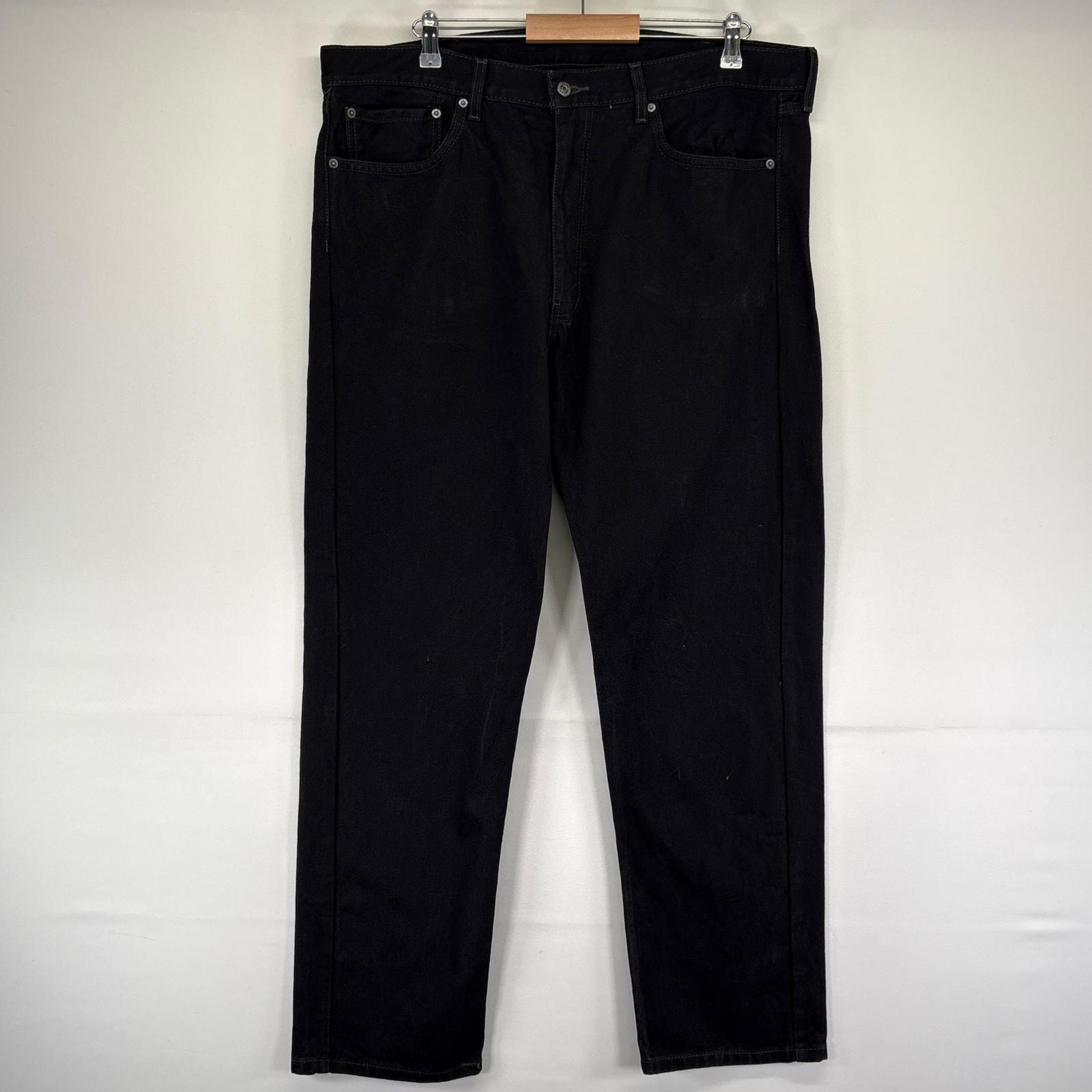 古着 リーバイス Levi's デニム パンツ 505 ジッパーフライ 5ポケット ジーパン 大きいサイズ w40 L32  ブラック系 メンズ