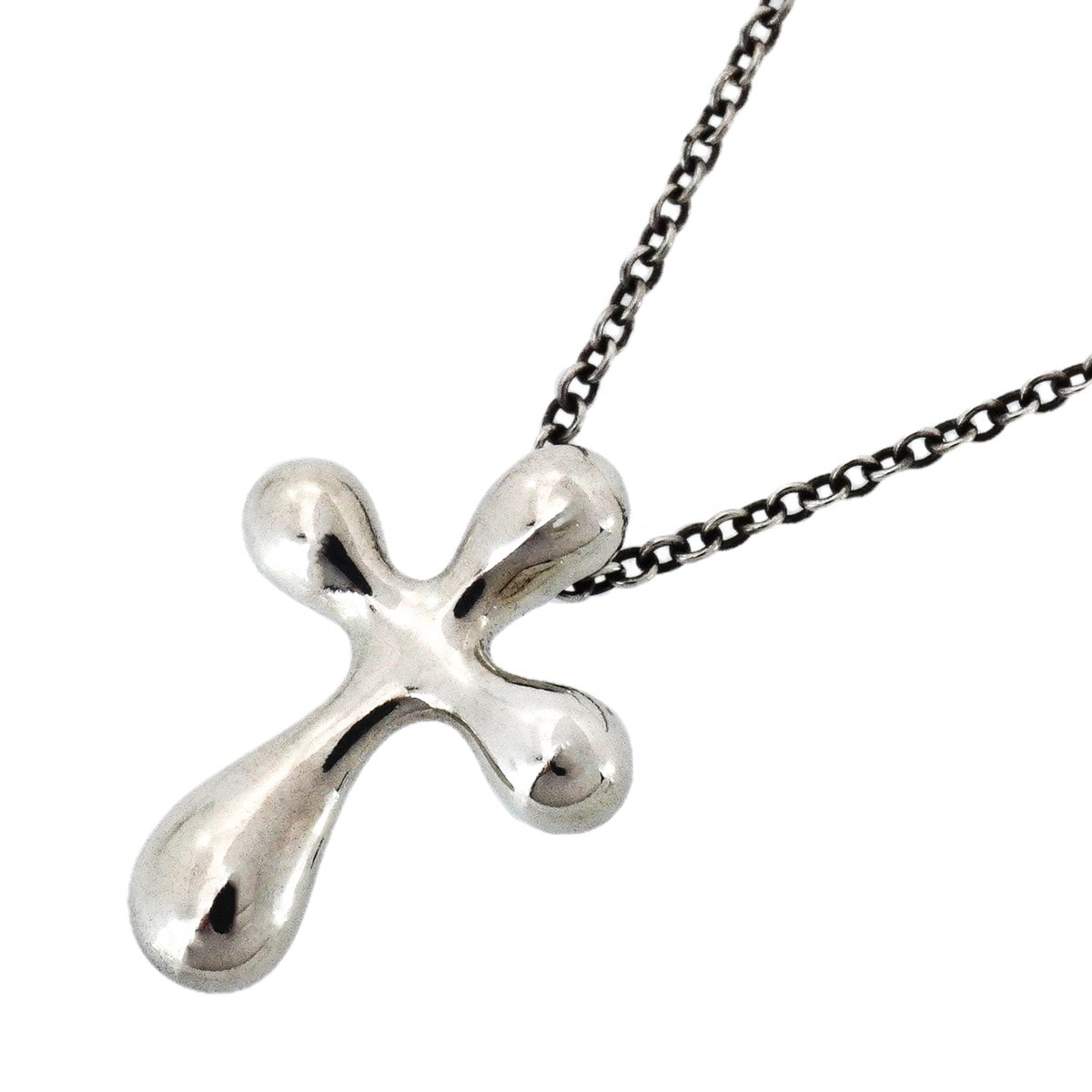 【6jcb0241】ティファニー ネックレス スモールクロス シルバー925【中古】レディース