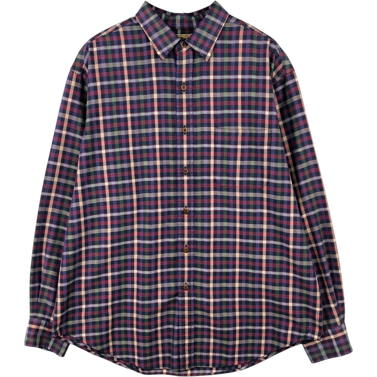 古着 90年代 エルエルビーン L.L.Bean 長袖 ライトネルチェックシャツ メンズL相当 ヴィンテージ/eaa589056