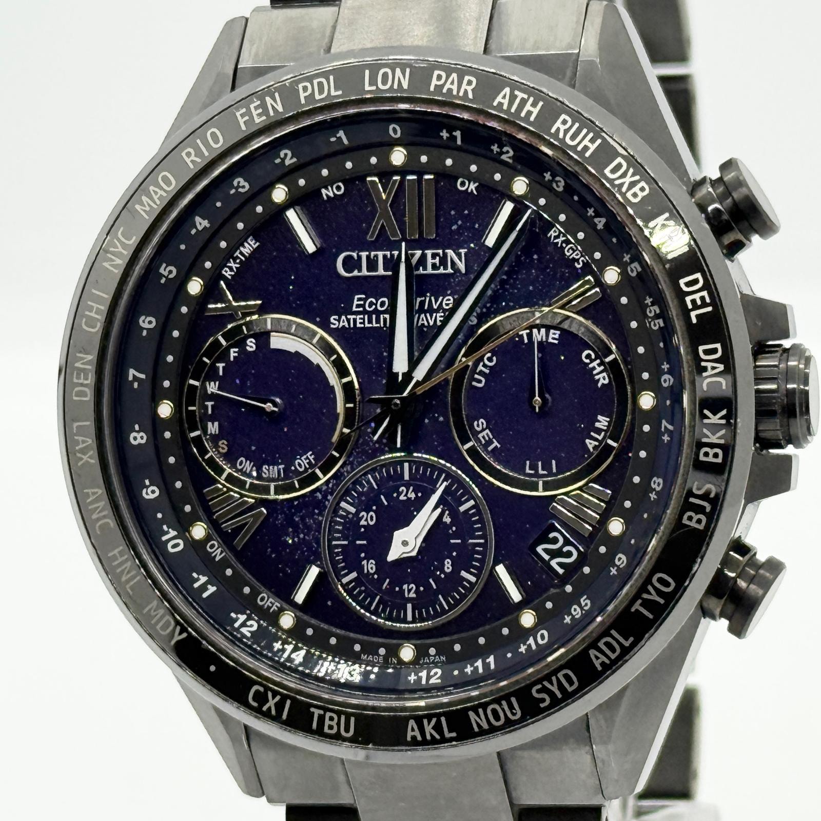 CITIZEN シチズン ATTESA アテッサ F950-T026532 CC4015-86L ネイビー エコドライブ メンズ 腕時計 稼働品 箱 保証書