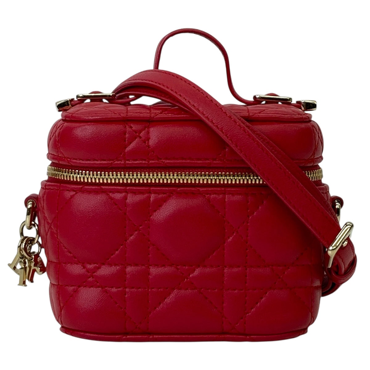 Dior ディオール レディディオール バニティバッグ その他バッグ レザー レッド  レディース【中古】