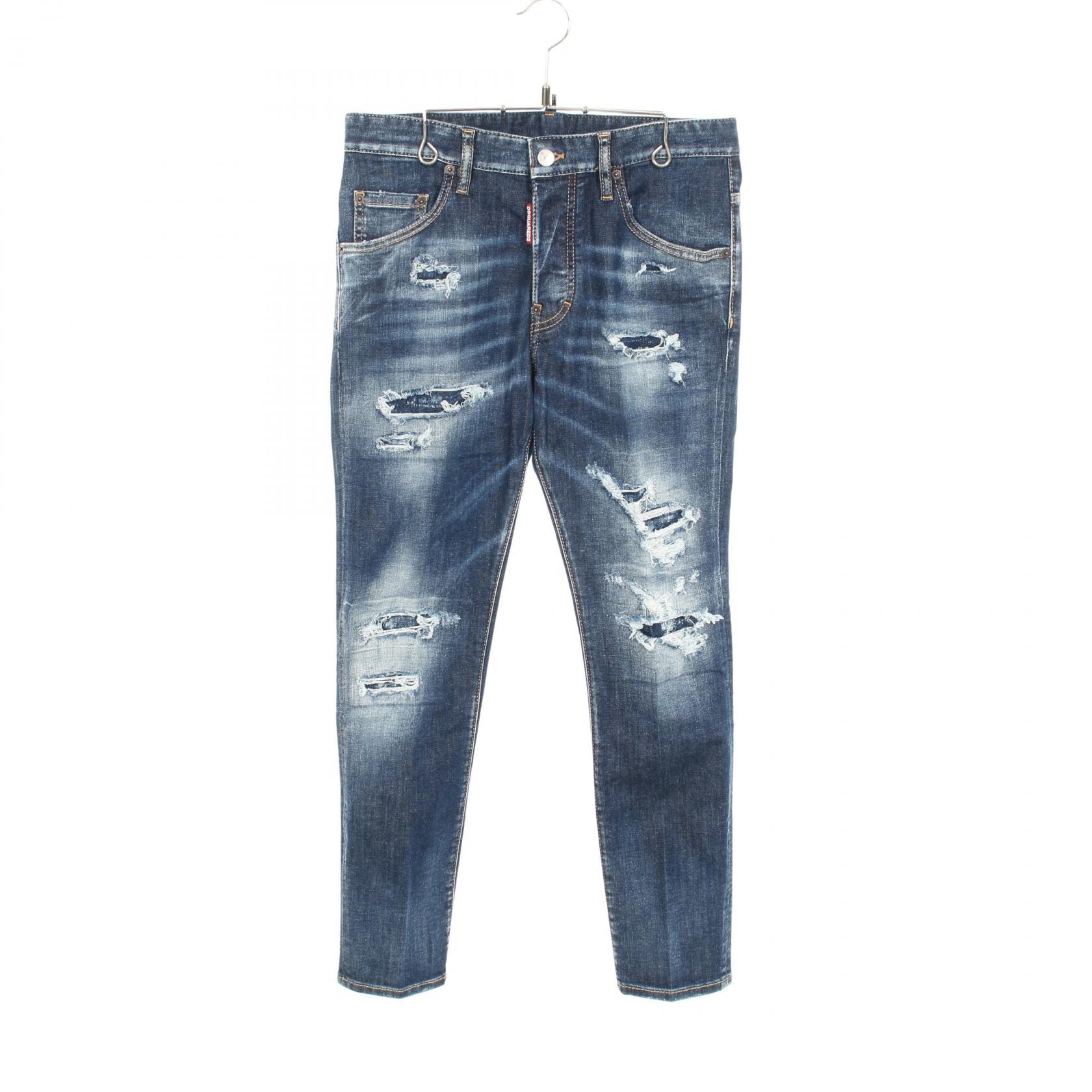 ディースクエアード DSQUARED2 デニムパンツ 衣料品 ボトムス コットン メンズ ネイビー系 【中古】