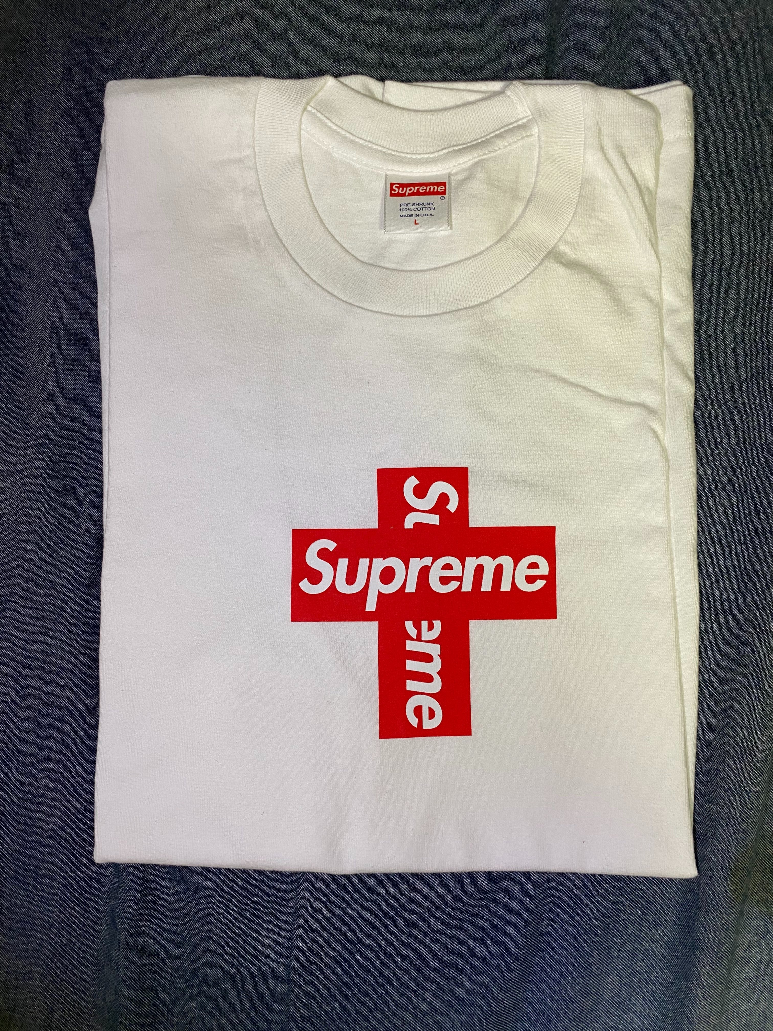 Supreme Cross Box Logo Tee "White"