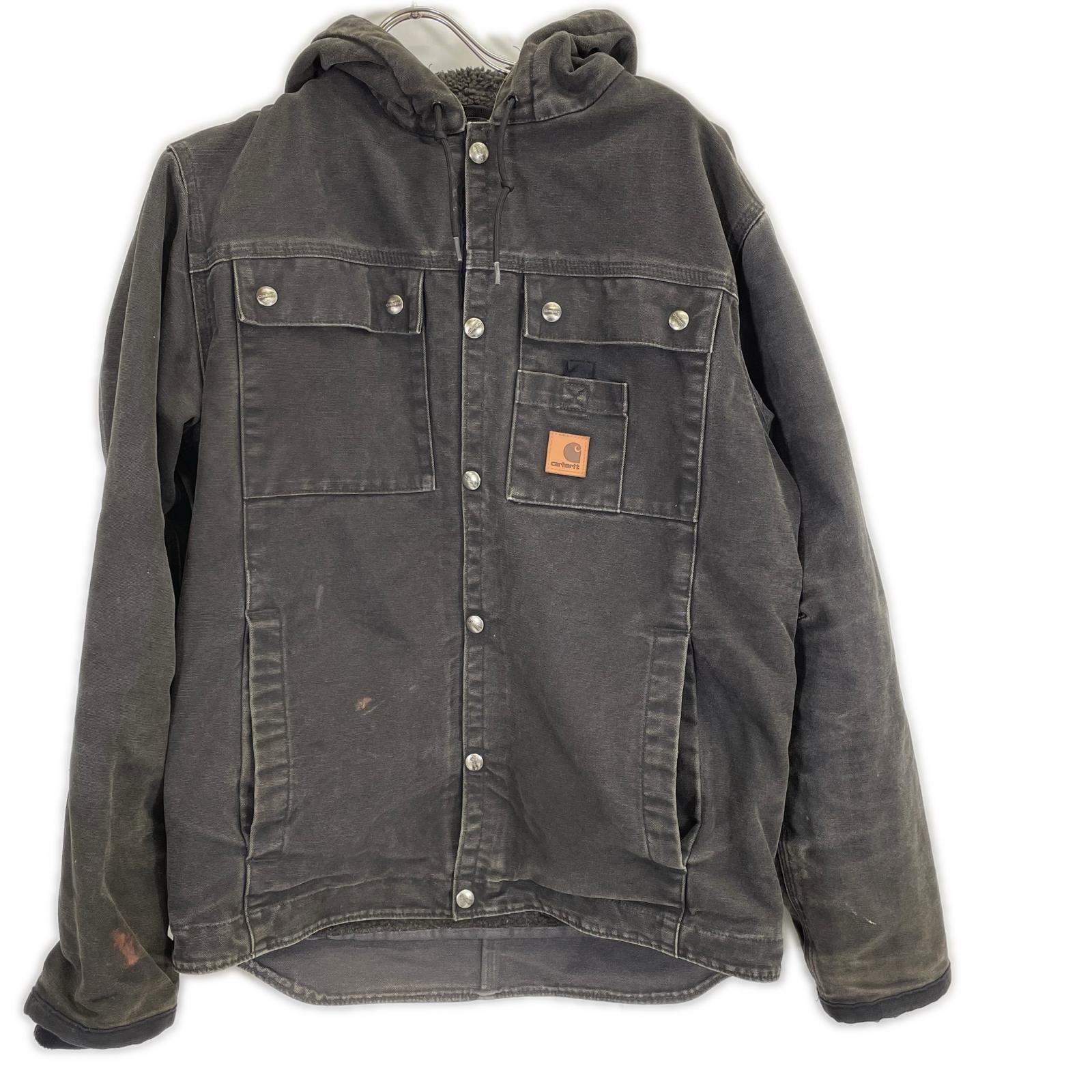 カーハート チャコール 裏ボア サンドストーン フードジャケット S