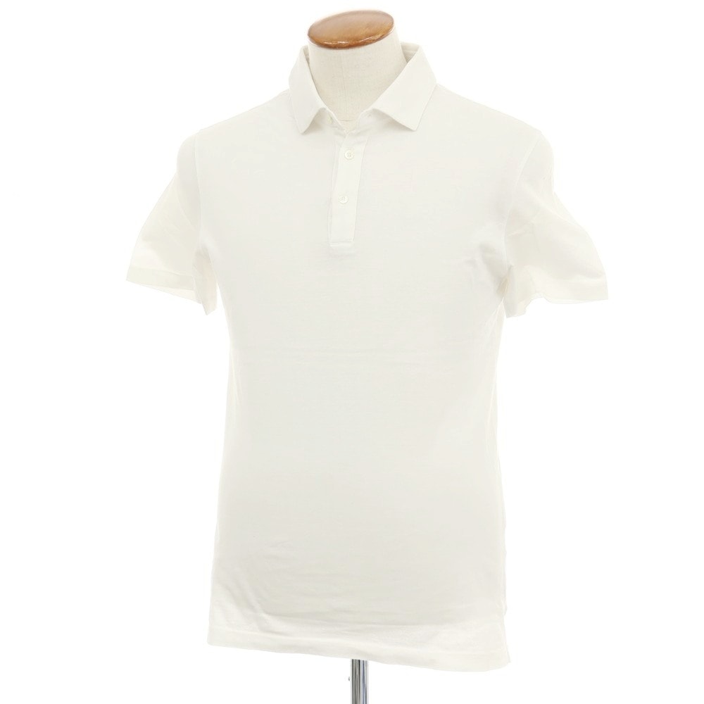 【中古】クルチアーニ CRUCIANI コットン 半袖ポロシャツ ホワイト【サイズ46】【メンズ】