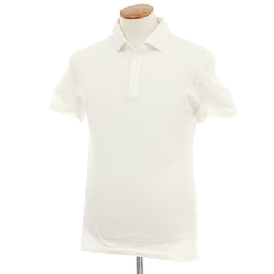 【中古】クルチアーニ CRUCIANI コットン 半袖ポロシャツ ホワイト【サイズ46】【メンズ】