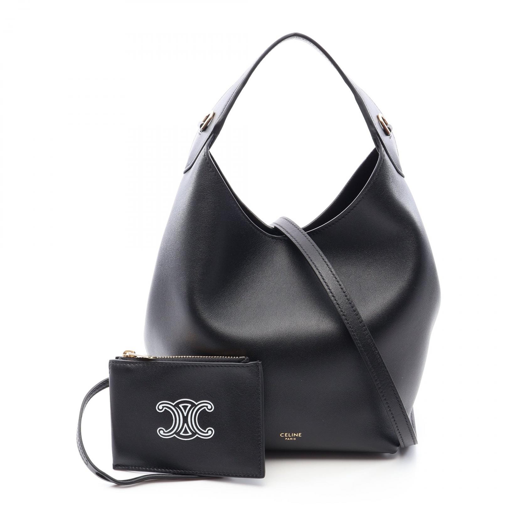 セリーヌ CELINE ホーボー ティーン 2WAY ハンドバッグ バッグ レザー レディース ブラック系 L10133Q7138NO 【新品】