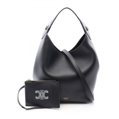 セリーヌ CELINE ホーボー ティーン 2WAY ハンドバッグ バッグ レザー レディース ブラック系 L10133Q7138NO 【新品】