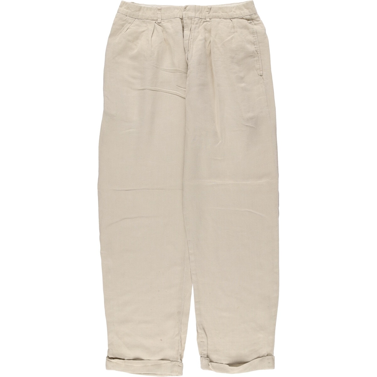 古着 ラルフローレン Ralph Lauren POLO by Ralph Lauren ツータック リネンパンツ スラックス メンズw31相当/eaa558148