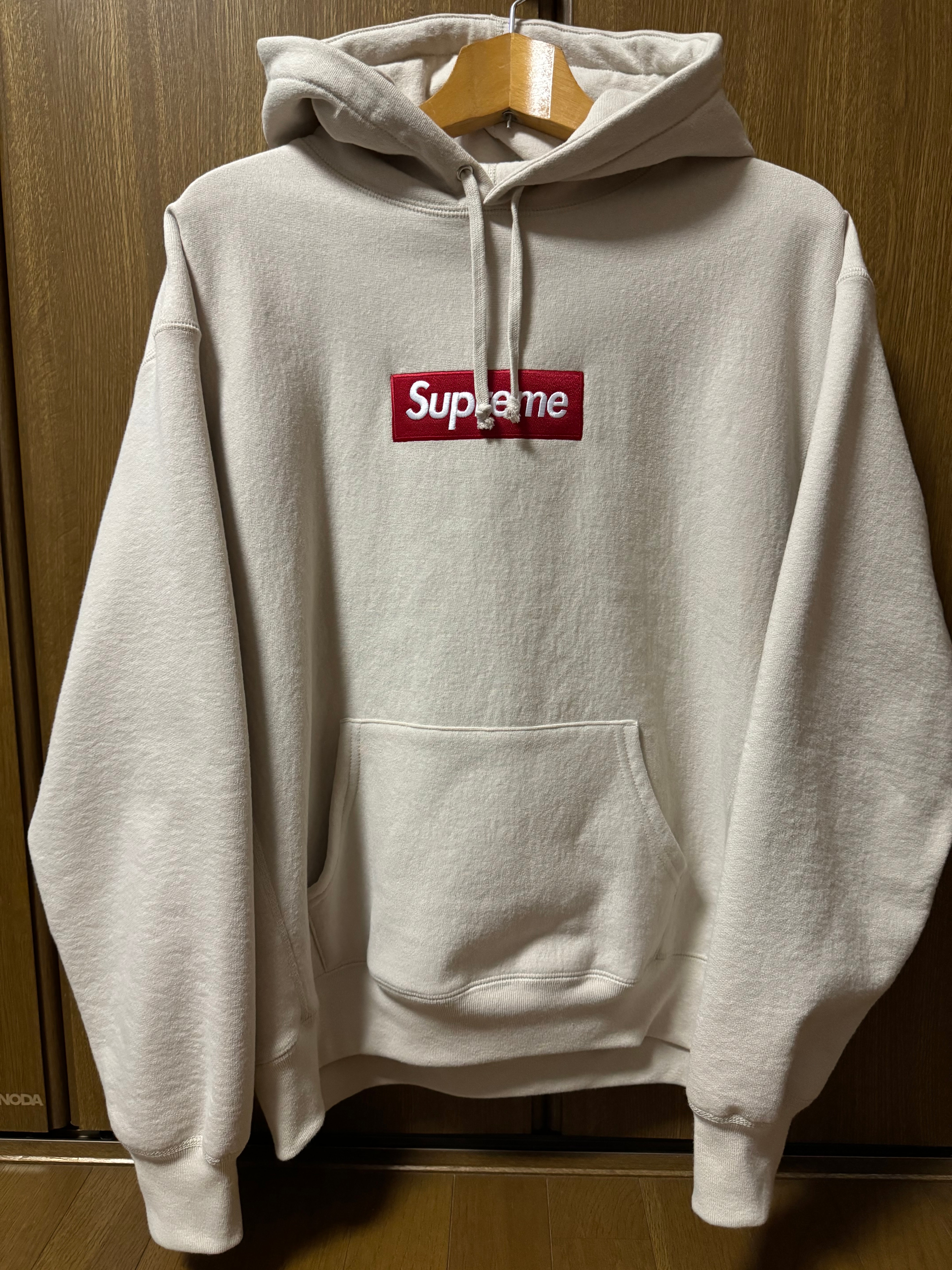 Supreme Box Logo Hooded Sweatshirt "Stone" (24FW)