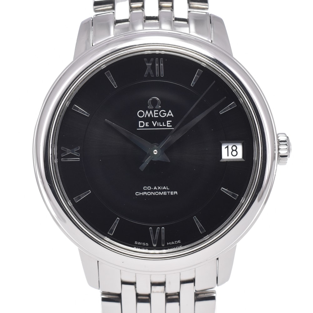 オメガ OMEGA 424.10.33.20.01.001 デビル プレステージ コーアクシャル ブラック 自動巻き レディース 保証書付き 腕時計 D#149674