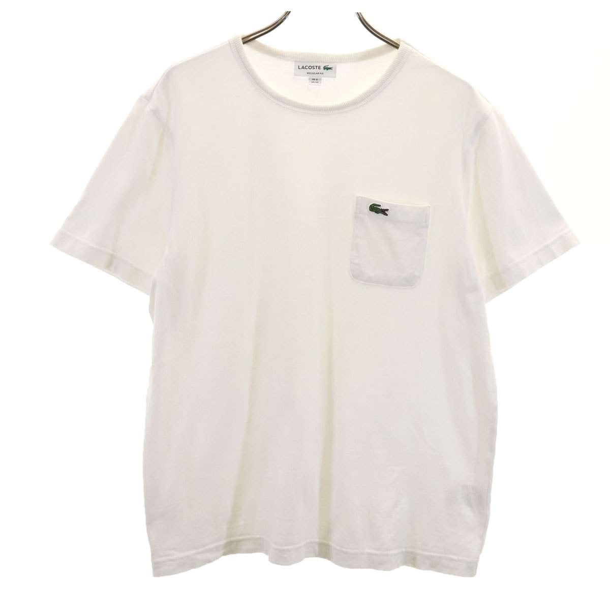 LACOSTE ラコステ 日本製 半袖 Tシャツ XS ホワイト ポケT