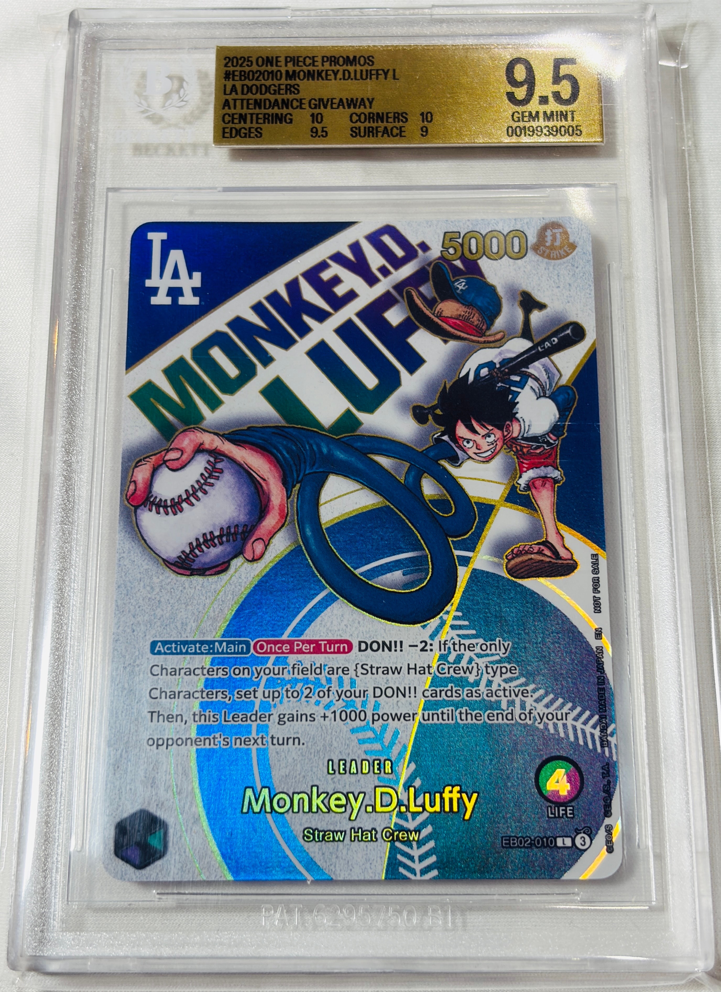 PSA9】モンキー・D・ルフィ L [EB02-010]【英語版】(プロモーション