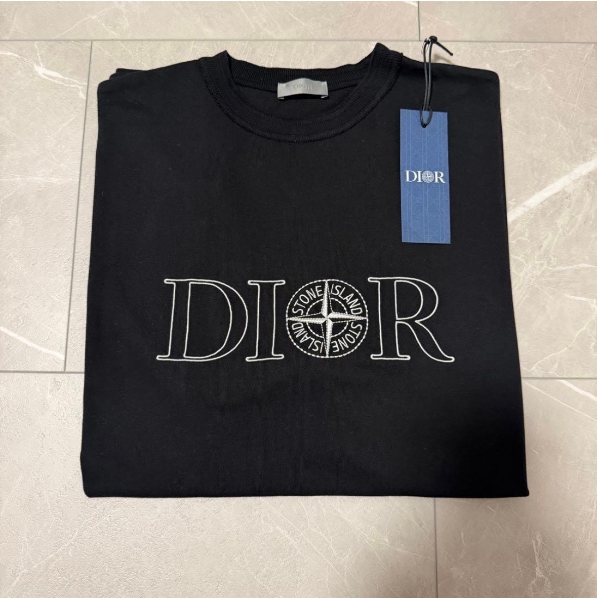 Dior x Stone Island T-shirt Cotton Jersey "Black"