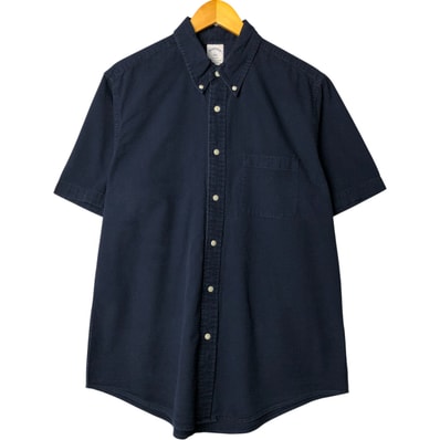 古着 ブルックスブラザーズ Brooks Brothers 1818 シアサッカー 半袖 ボタンダウンシャツ メンズL相当/eaa576753