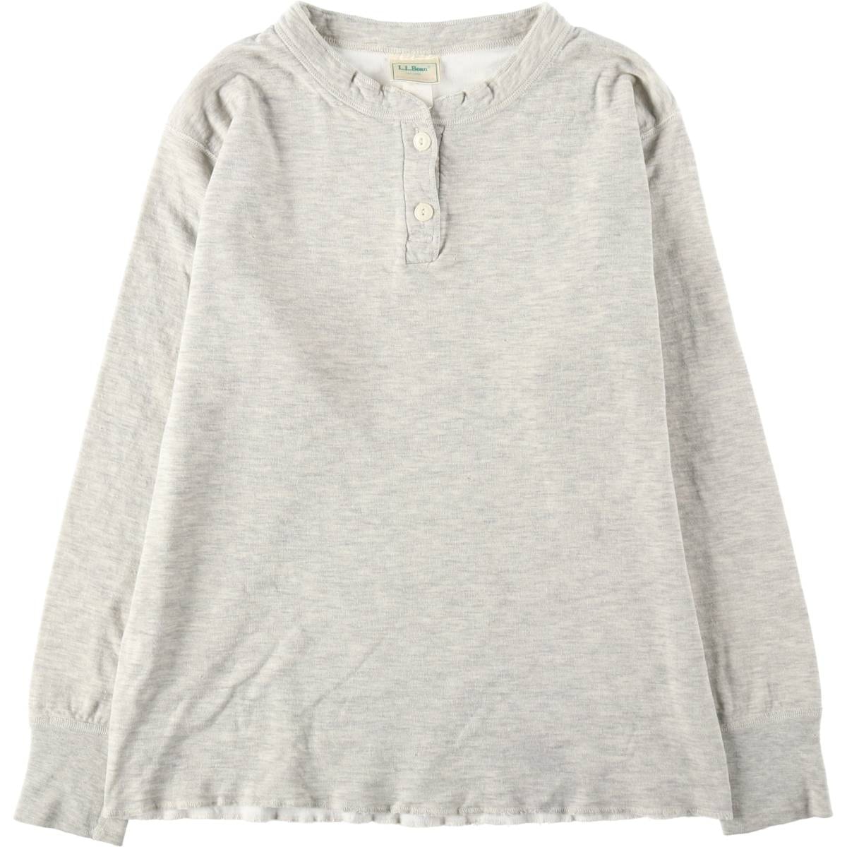 古着 70~80年代 エルエルビーン L.L.Bean TWO LAYER ヘンリーネック 無地 ブランクスウェットシャツ トレーナー USA製 レディースL相当 ヴィンテージ/eaa618861