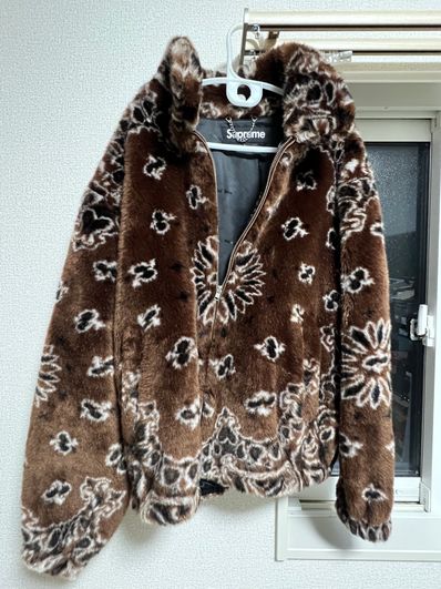 Supreme Bandana Faux Fur Bomber Jacket "Brown"