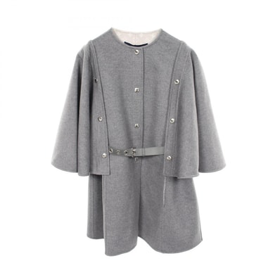 ルイ・ヴィトン LOUIS VUITTON ダブルフェイス ケープ スリーブ 衣料品 アウター ウール グレー レディース グレー系 RW242WW QWE FRCO32 【中古】