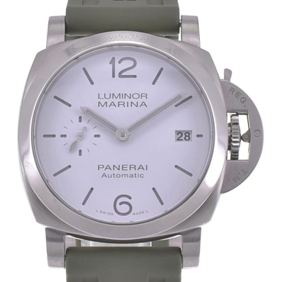値下 パネライ PANERAI PAM01371 ルミノールマリーナ クアランタ スモールセコンド デイト メンズ 美品 箱・保証書付き G#142393