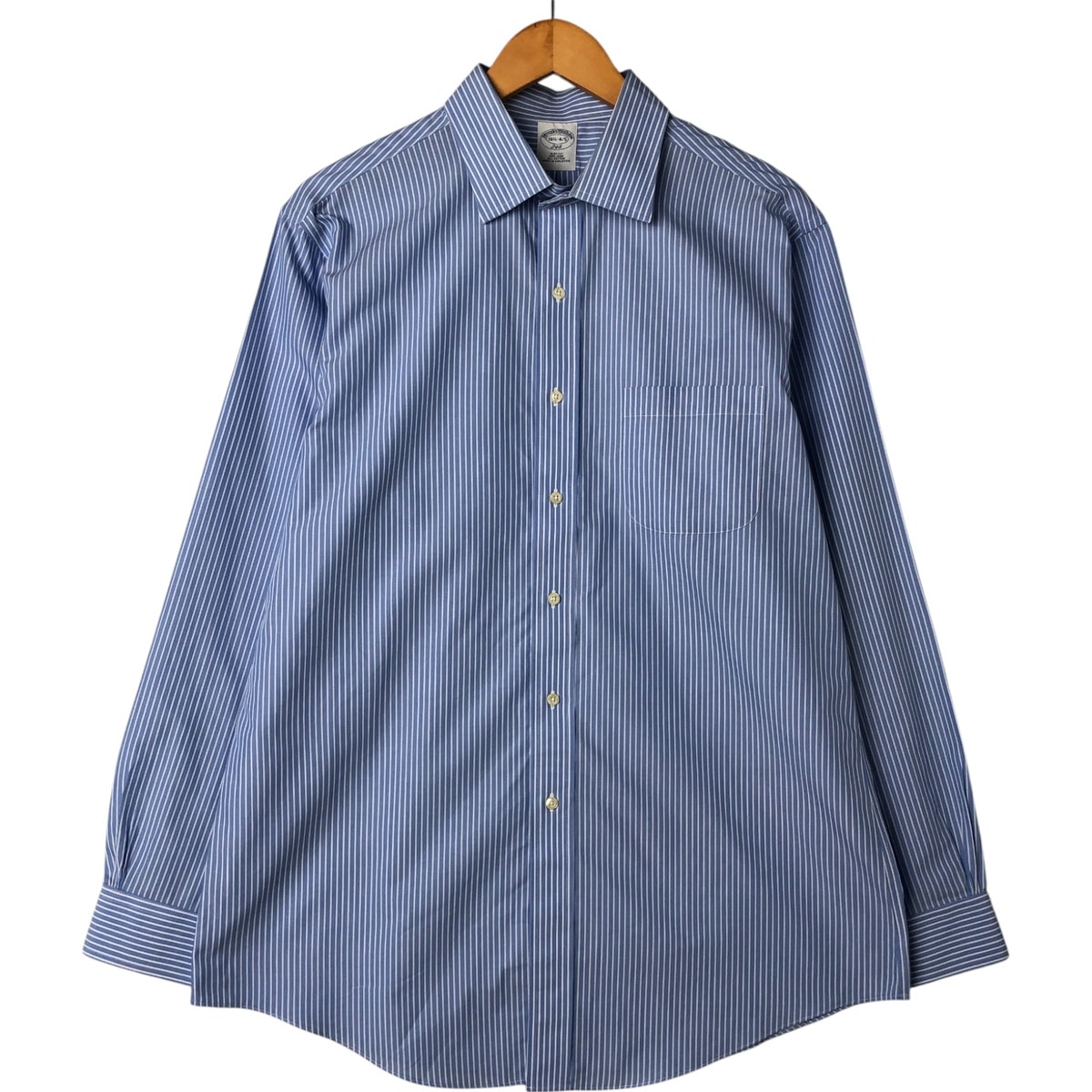 古着 ブルックスブラザーズ Brooks Brothers 346 ワイドカラー 長袖 ストライプシャツ メンズL相当/eaa544972