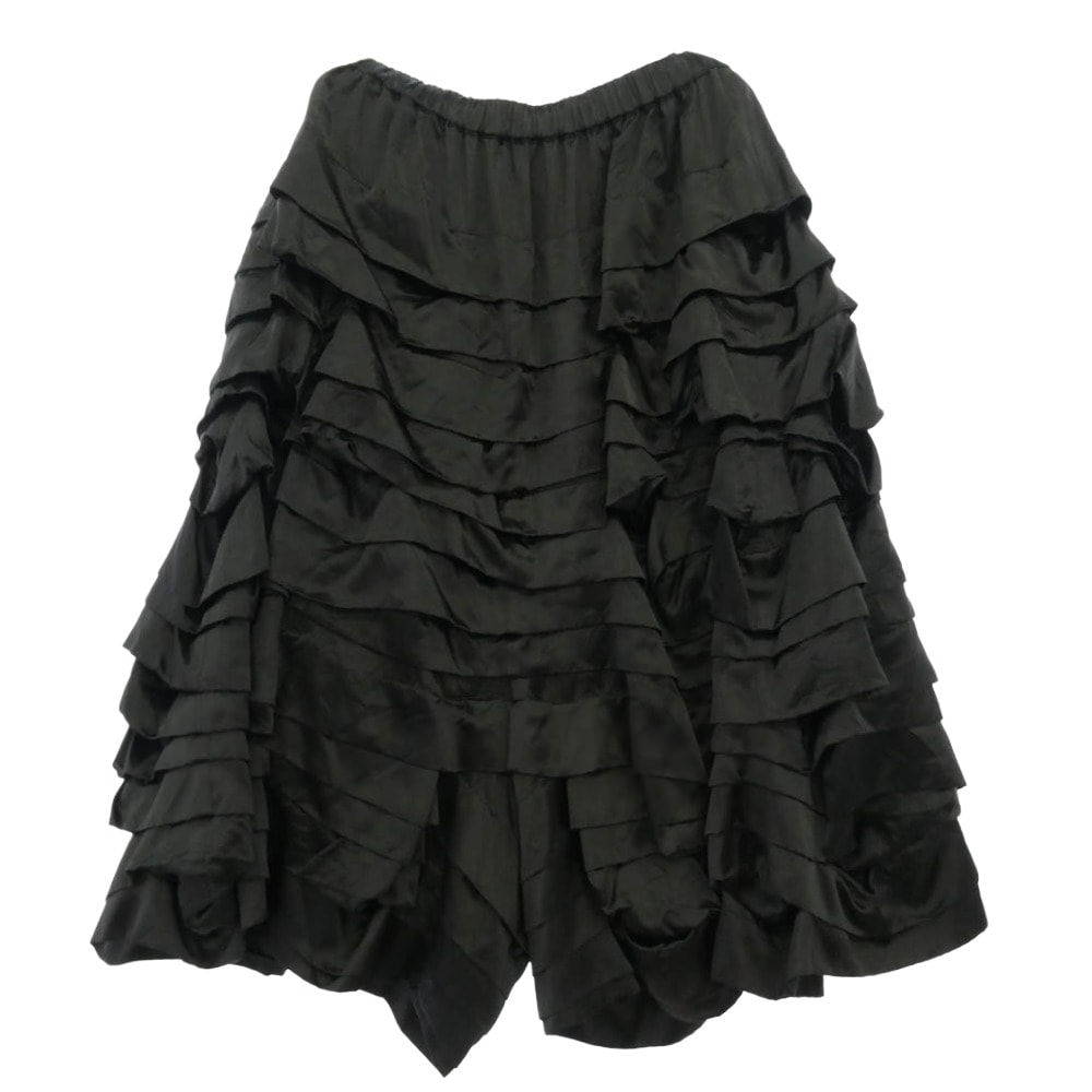 COMME des GARCONS コムデギャルソン 18AW RB-P003 コムコム フリル ワイド パンツ ブラック系 M【中古】