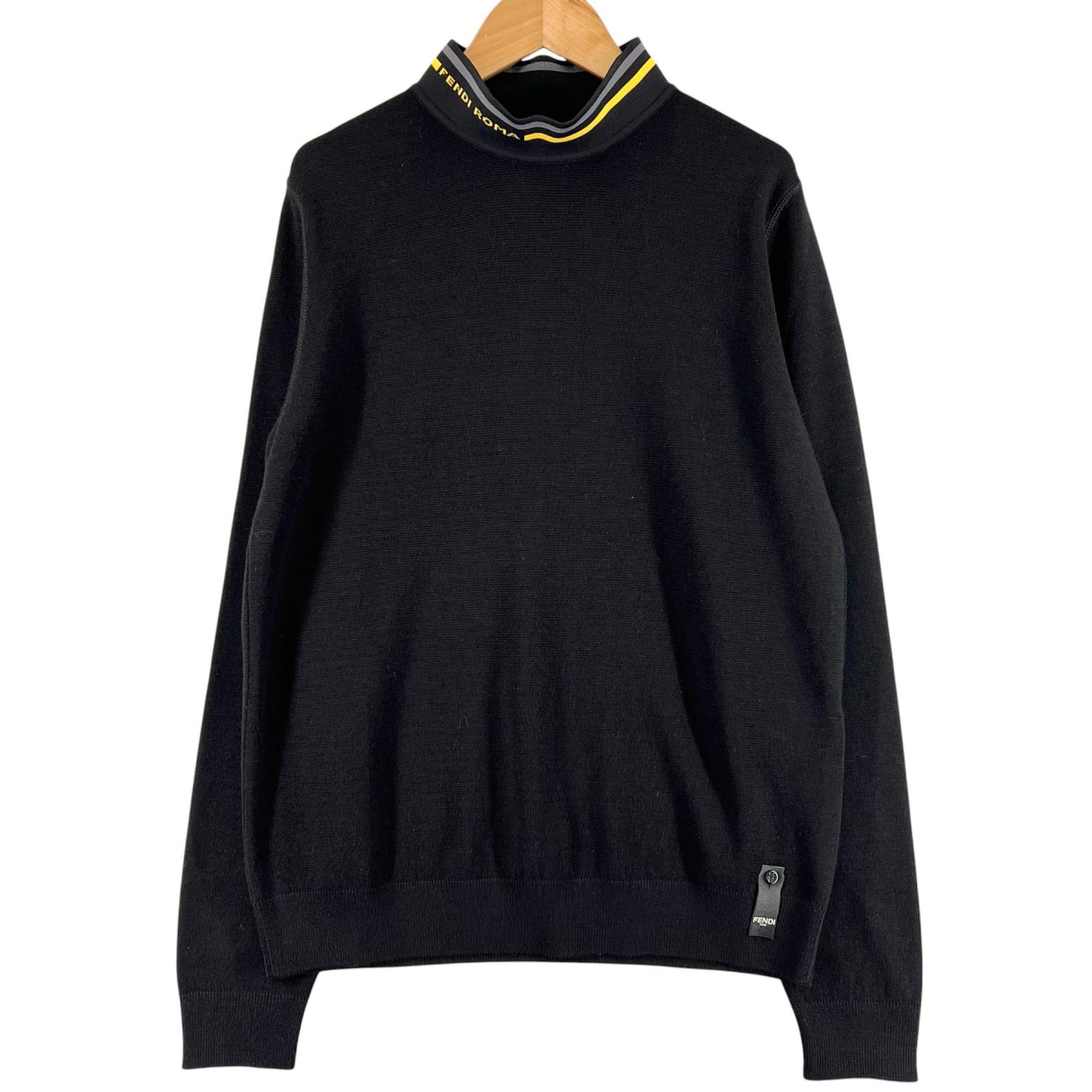 極美品 フェンディ ニット ブラック メンズ 46 FZY464