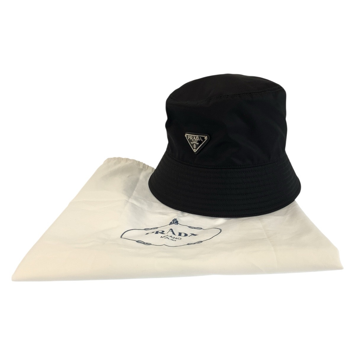A (未使用に近い)】超美品 PRADA プラダ テスート 三角ロゴプレート