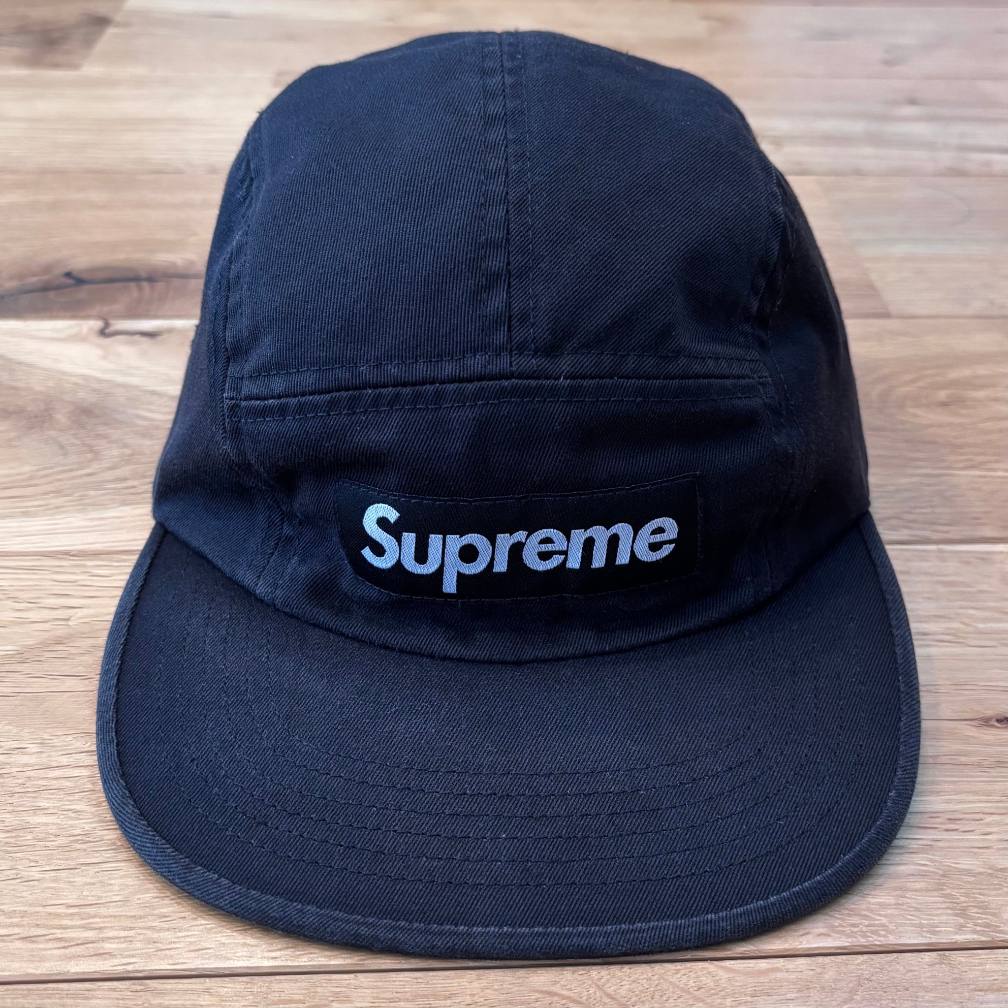Supreme Washed Chino Twill Camp Cap (25FW) "Black"