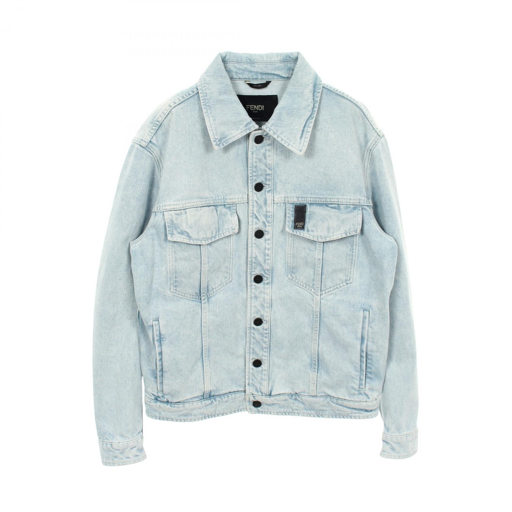 フェンディ FENDI デニムジャケット 衣料品 アウター コットン メンズ ブルー系 FW1027 AIEU 【中古】