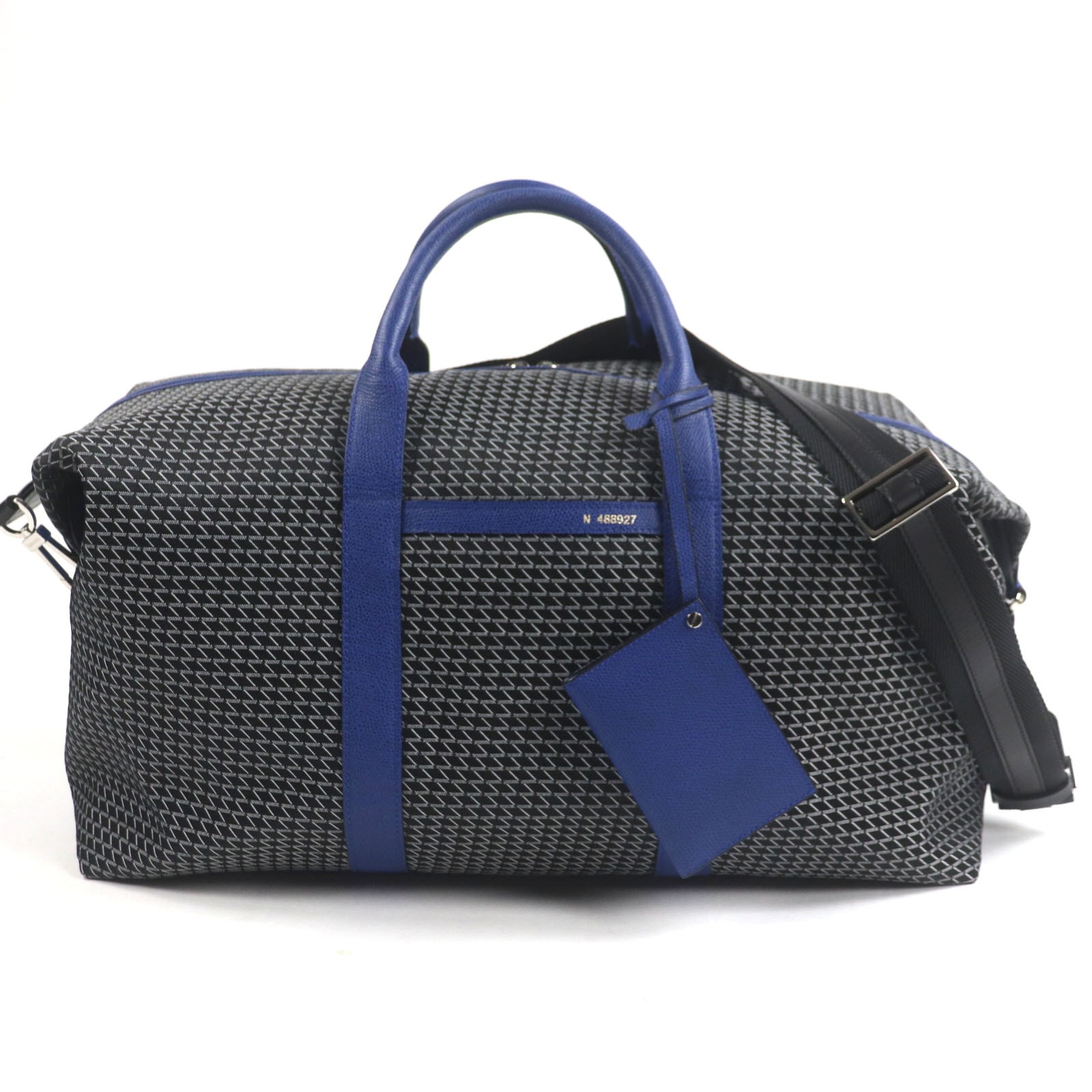 未使用品 ヴァレクストラ
ボストンバッグ K-VAL ミディアム トラベルバッグ ブラック ブルー メンズ V6B02-627-NBRD-RL