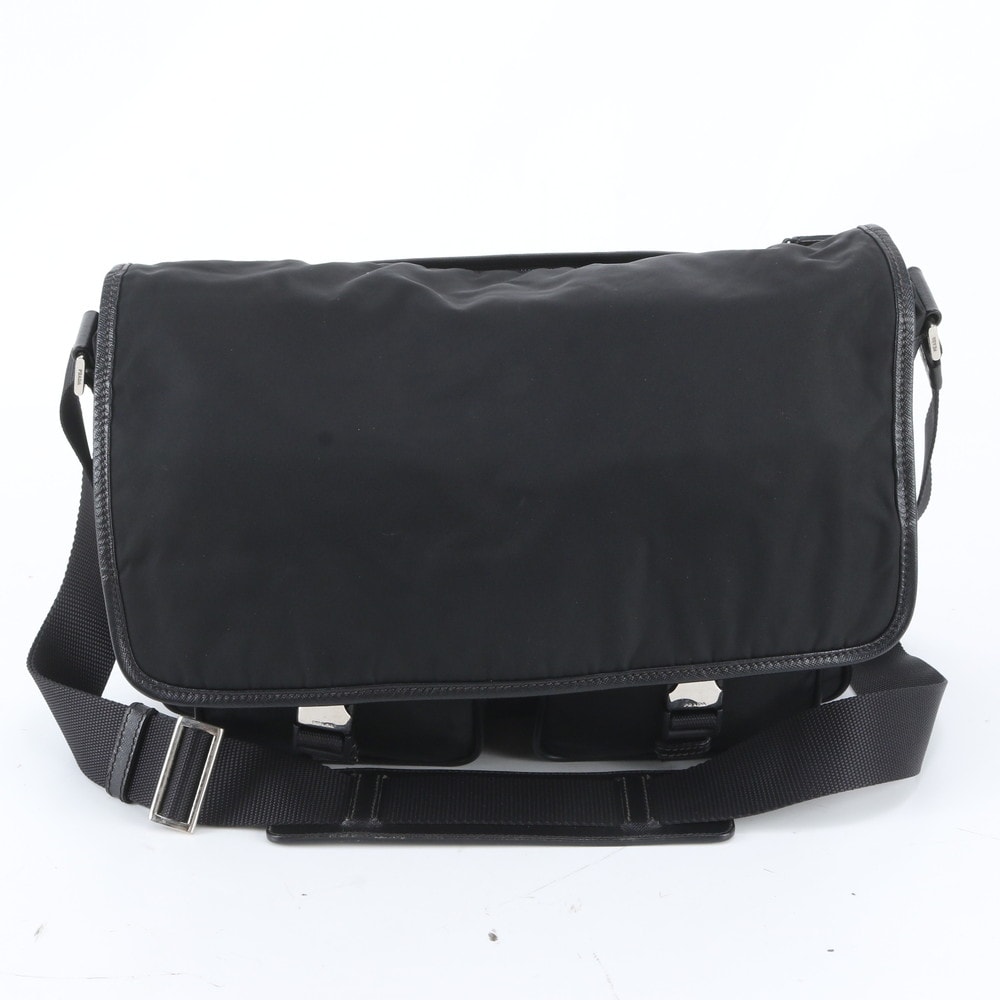 ■美品 プラダ テスート ナイロンショルダーバッグ レザー×ナイロン