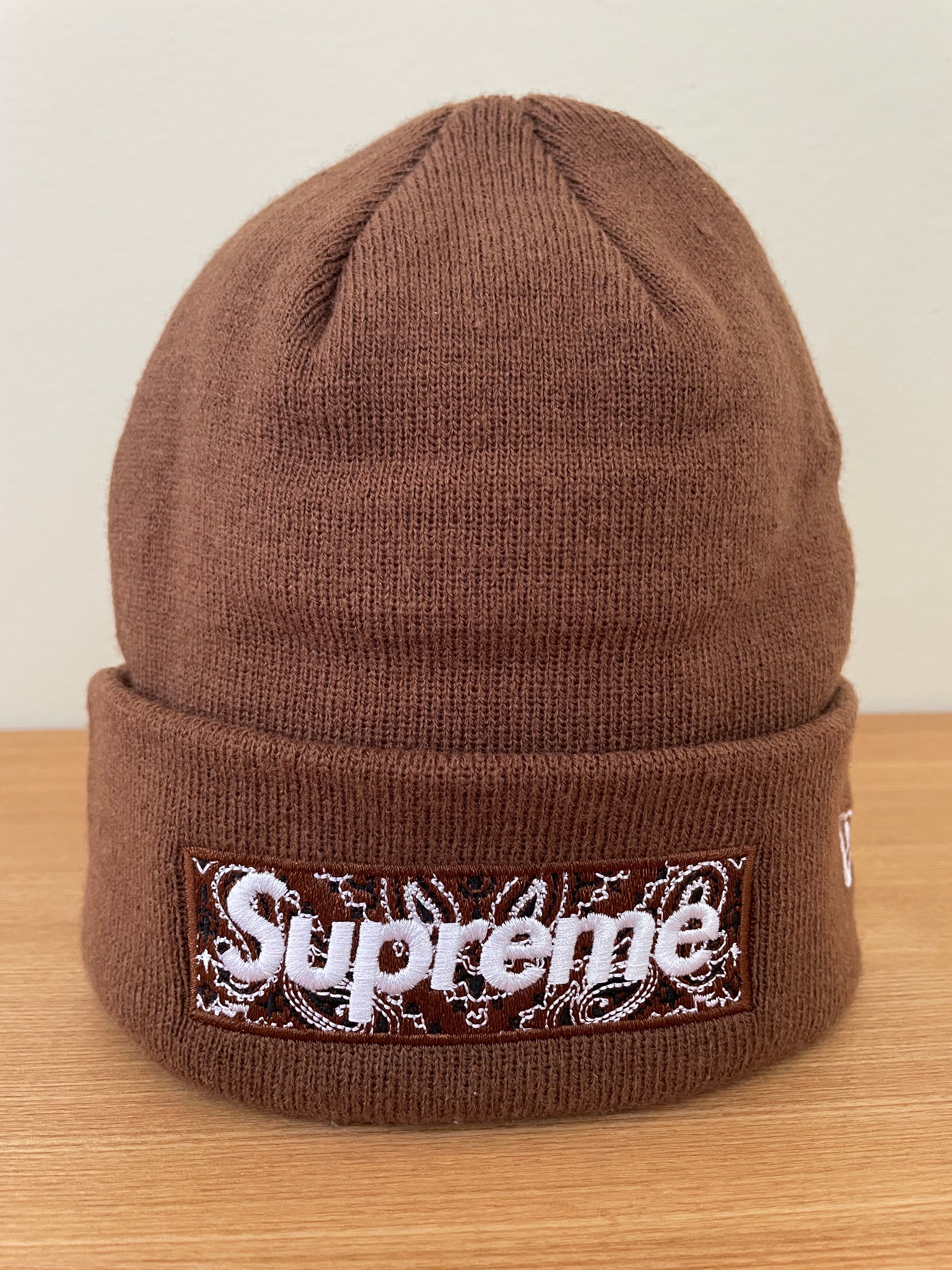 Supreme New Era® Box Logo Beanie "Brown"