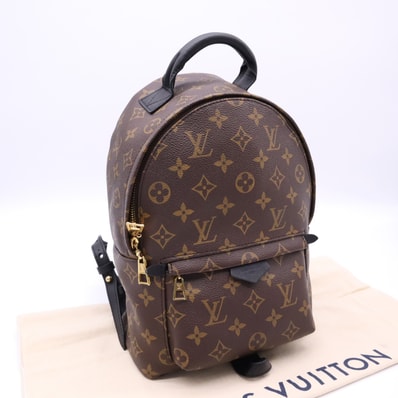 極美品 LOUIS VUITTON ルイ・ヴィトン モノグラム パームスプリングス バックパック PM M41560 リュック・デイパック ブラウン ベージュ ブラック コーティングキャンバス レザー レディース