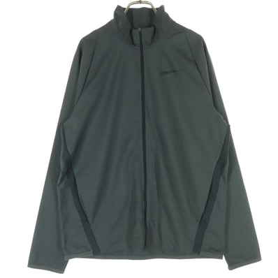 NIKE ナイキ ワンポイントロゴ 長袖 ジップジャケット L ダークグレー系