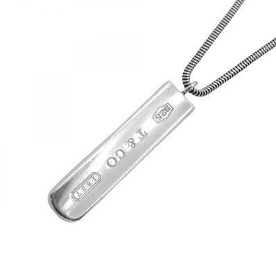 【6jcb0491-k】ティファニー ネックレス ナローバー シルバー925【中古】メンズ レディース ユニセックス