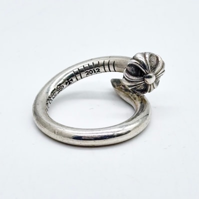 Chrome Hearts Nail Ring with Cross Ball "Silver"