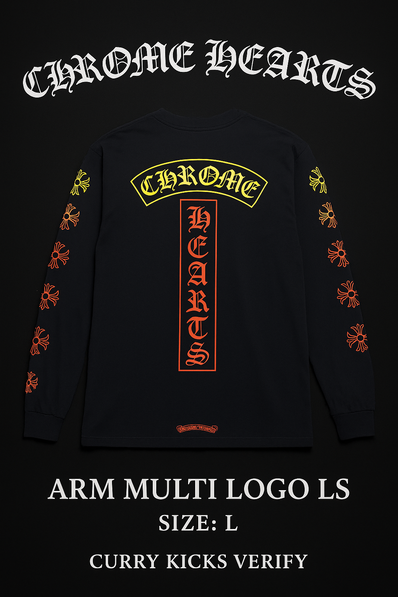 Chrome Hearts Gradient Logo L/S T-Shirt "Black"