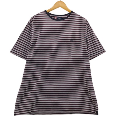 古着 90年代 ラルフローレン Ralph Lauren CHAPS チャップス 鹿の子 半袖 ボーダーTシャツ メンズXL相当 ヴィンテージ/eaa565204