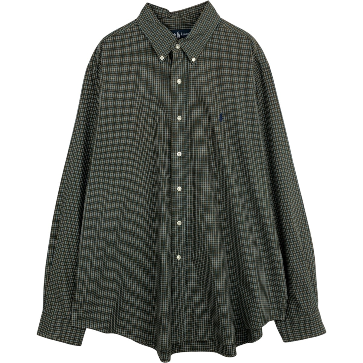 古着 ラルフローレン Ralph Lauren CLASSIC FIT 長袖 ボタンダウンチェックシャツ メンズXL相当/eaa629010