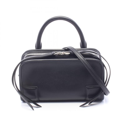 ロエベ LOEWE アマソナ180 ミニ 2WAY ハンドバッグ バッグ レザー レディース ブラック系 【中古】