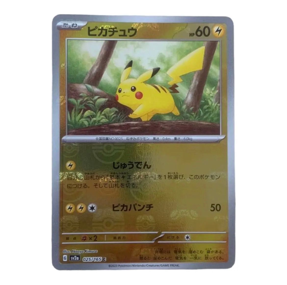 ピカチュウ C: マスターボールミラー (マスボピカチュウ) [SV2a 025/165](強化拡張パック「ポケモンカード151」)