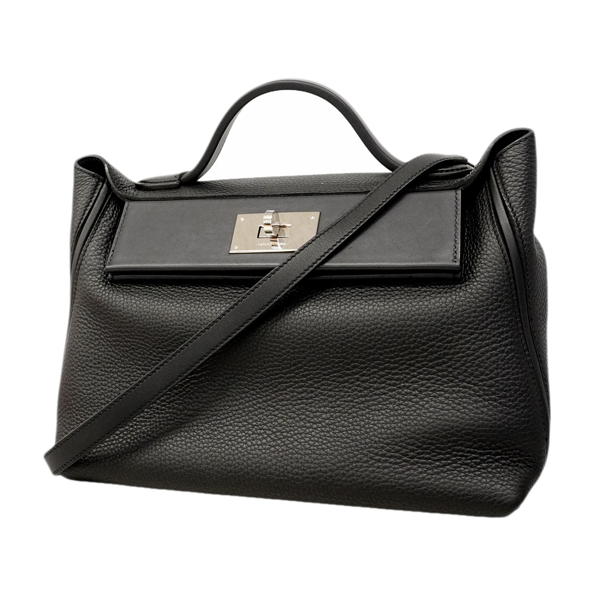 ★SALE【6gd3805】エルメス ハンドバッグ ヴァンチャトル29 トゴ スイフト ブラック シルバー金具 U刻印 2wayバッグ【中古】レディース