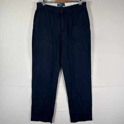 古着 ポロバイラルフローレン Polo by Ralph Lauren チノパンツ 長ズボン ボトムス ワンポイントロゴ刺繍 w34 L32 ネイビー メンズ